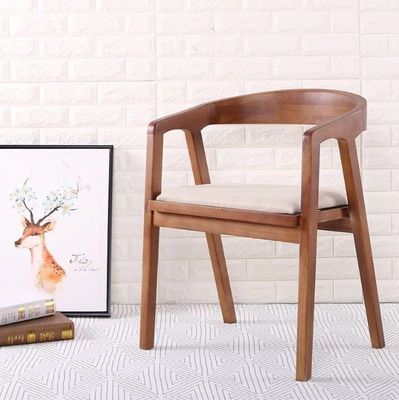 Sedile in legno naturale/noce moderno semplice per la casa Bar da pranzo Sedile in pelle PU in vendita