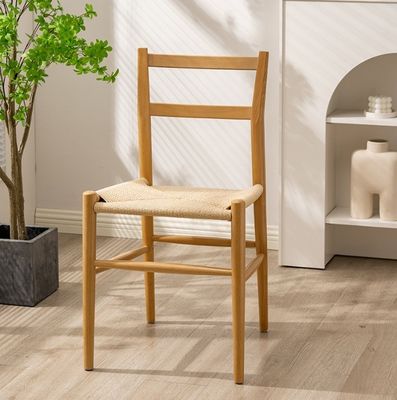 Sedia da pranzo in legno robusto con cuscino a cordone tessuto l'aggiunta perfetta alla tua scrivania e al tuo caffè per il tempo libero