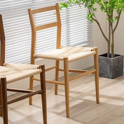 Sedia da pranzo in legno robusto con cuscino a cordone tessuto l'aggiunta perfetta alla tua scrivania e al tuo caffè per il tempo libero