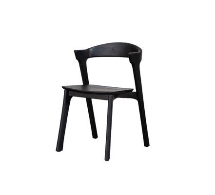 Sedia da pranzo in legno massello di stile moderno europeo per mobili alberghieri in legno di cenere