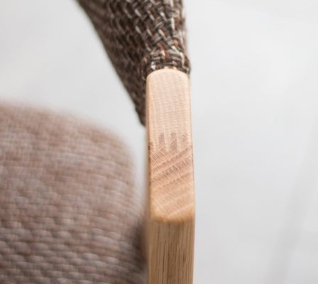 Imballaggio per la posta Artista di stoffe in stile nordico Home Leisure Sedile da pranzo in legno massello con telaio in legno di gomma