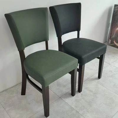 Stoffa nordica PU pelle Banchetto Hotel Ristorante Evento Sedile da pranzo in legno con gambe in legno e finitura NC/PU