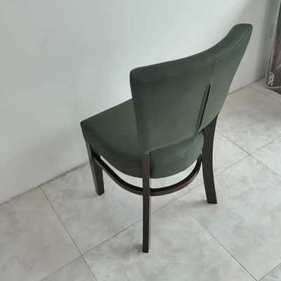 Stoffa nordica PU pelle Banchetto Hotel Ristorante Evento Sedile da pranzo in legno con gambe in legno e finitura NC/PU