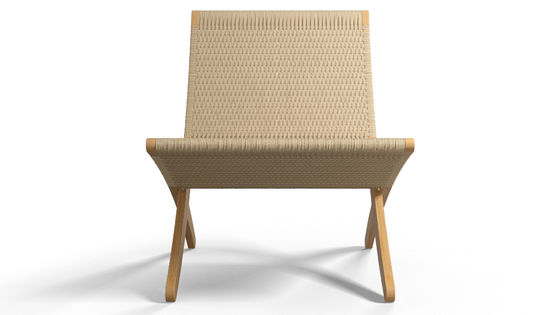 Sedile da pranzo Nordic Lounge Sedile in legno massello Design classico Tessuto non pieghevole