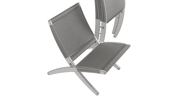 Sedile da pranzo Nordic Lounge Sedile in legno massello Design classico Tessuto non pieghevole