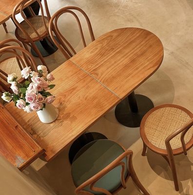 Moderno semplice stile tavolo da pranzo set per ufficio Massello di legno Massello tavolo da ristorante