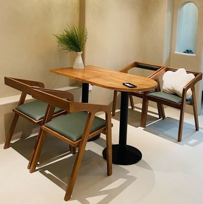 Moderno semplice stile tavolo da pranzo set per ufficio Massello di legno Massello tavolo da ristorante