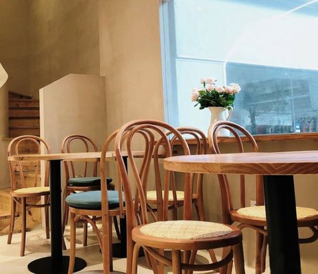 Moderno semplice stile tavolo da pranzo set per ufficio Massello di legno Massello tavolo da ristorante