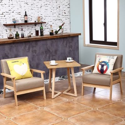 Colori personalizzati Sedile in tessuto in legno massello W64*D59*H71CM per soggiorno moderno e sofisticato