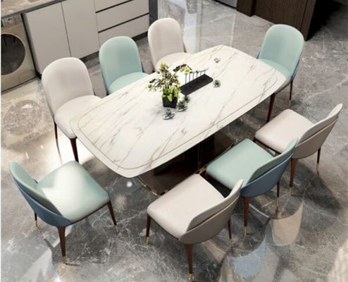 Mobili da ristorante Sedile da pranzo in legno moderno con design nordico e sedile imbottito