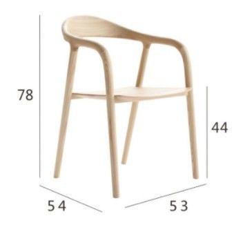 Appoggio braccio in legno massello moderno francese Sedile da pranzo in legno in imballaggio per posta mobili da soggiorno di lusso