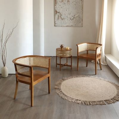 Home Arredamento Morden Nordic Tissue Cane Black Rarran Sedile da letto Sedie in legno Vicker per hotel Sedie da pranzo tappezzate