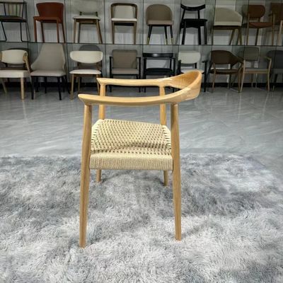 Sedile di sollevamento in legno massello Sedile da pranzo moderno con sedile a corda e funzione di sollevamento