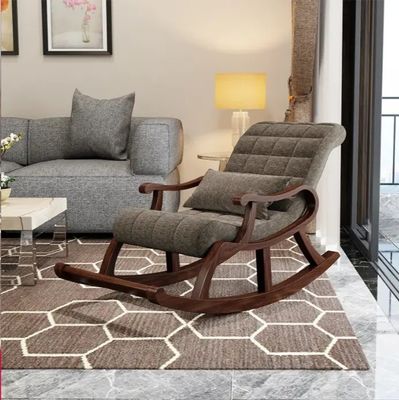 Sedia a dondolo in legno massello W60*D135*H85CM per soggiorno