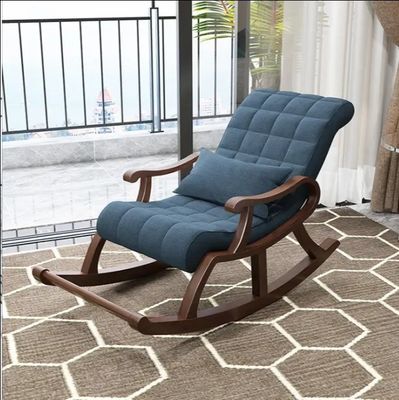 Sedia a dondolo in legno massello W60*D135*H85CM per soggiorno