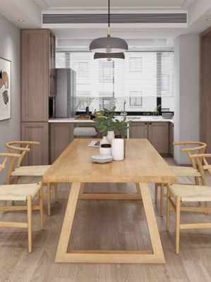 Moderni mobili da tavola in legno massello per sala da pranzo e cucina L120*W70*H75CM