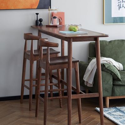 Popolare sgabello da bar in legno di colore noce per la sala da pranzo in legno massello