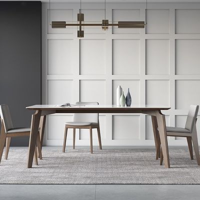 Tavolo da pranzo in legno di marmo per cucina e sala da pranzo in design moderno