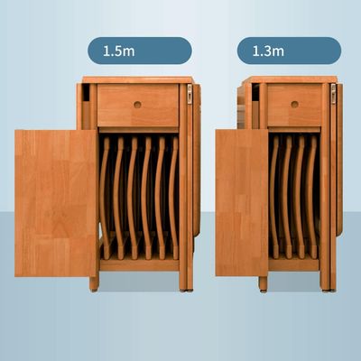 Home Office Tavolo da pranzo pieghevole in legno massello in colore noce americano con cornice e stile solidi