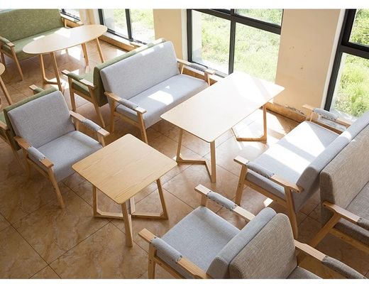 Moderno design Sedile morbido per soggiorno e hotel W65*D59*H75CM Divano in legno massello Sedile in legno