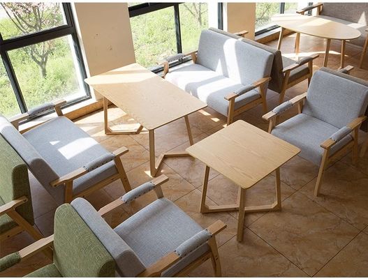 Moderno design Sedile morbido per soggiorno e hotel W65*D59*H75CM Divano in legno massello Sedile in legno