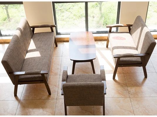 Moderno design Sedile morbido per soggiorno e hotel W65*D59*H75CM Divano in legno massello Sedile in legno