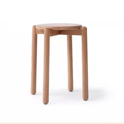 Scaffale in legno impilabile Sedile da pranzo in legno massello semplicemente progettato con materiale di copertura in legno di quercia