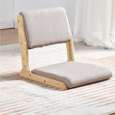 Imballaggio postale Y Sedile di svago stile tatami giapponese Legno a terra senza gambe Sedile da tè con supporto posteriore