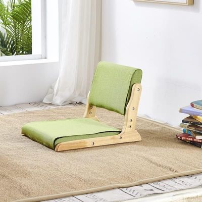 Imballaggio postale Y Sedile di svago stile tatami giapponese Legno a terra senza gambe Sedile da tè con supporto posteriore