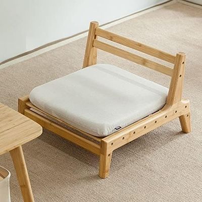 Home Arredamento Giapponese Tatami Leg Legless Leg Wood Tea Chair con supporto posteriore OEM/ODM SI