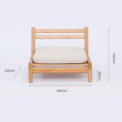 Home Arredamento Giapponese Tatami Leg Legless Leg Wood Tea Chair con supporto posteriore OEM/ODM SI