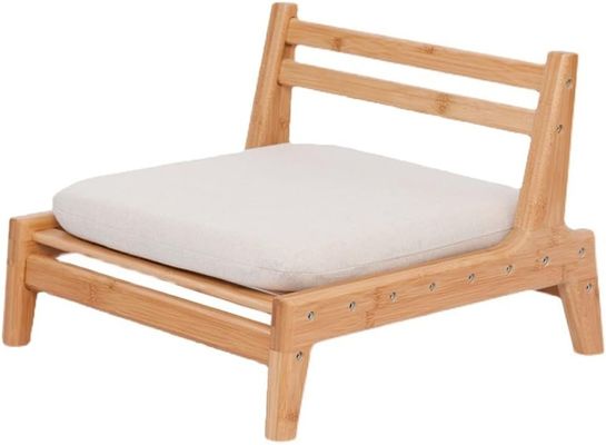 Home Arredamento Giapponese Tatami Leg Legless Leg Wood Tea Chair con supporto posteriore OEM/ODM SI