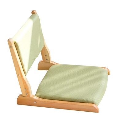 Sedile da soggiorno in stile moderno Tatami giapponese in legno senza gambe Sedile da tè con sostegno posteriore Sedile da pavimento in legno massiccio