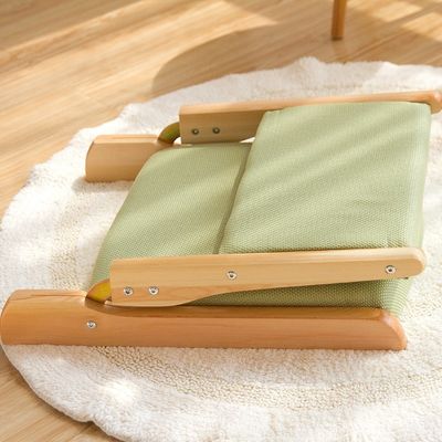 Sedile da soggiorno in stile moderno Tatami giapponese in legno senza gambe Sedile da tè con sostegno posteriore Sedile da pavimento in legno massiccio