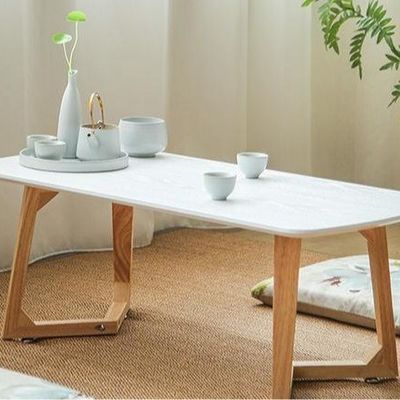 Arredamento di tavolo da caffè moderno in legno massello con finitura in nitrolacchia per il soggiorno Arredamento in stile nordico