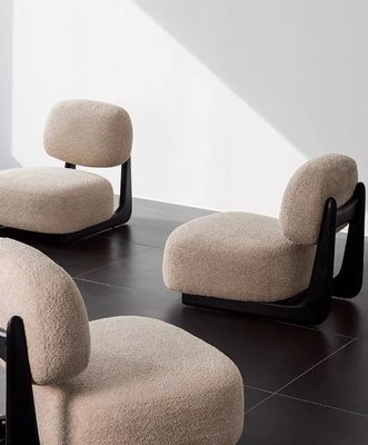 Aggiornate il vostro hotel con il design nordico Sedie in legno massello moderne Cameriera in lana di agnello Sedie in legno