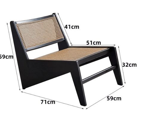 Design della sedia del soggiorno Classico di legno massiccio sedia di rotinato per salotto nordico e mobili contemporanei