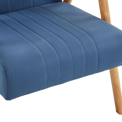 Wabi-Sabi Design Style Tessuto imbottito Legno massello Salone di svago Divano in legno Poltrona per soggiorno