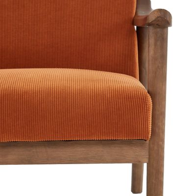 Moderno Fabric Chaise Sofa Lounge Single Sofa Chair Sofa in legno massello Chair con posta in stile sedia per il tempo libero