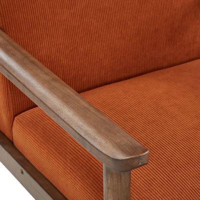 Moderno Fabric Chaise Sofa Lounge Single Sofa Chair Sofa in legno massello Chair con posta in stile sedia per il tempo libero