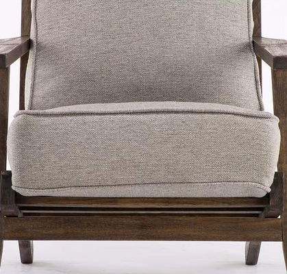 Sedile in legno massello imbottito in tessuto Nitrolacquer Finish Sedile per salotto per il tempo libero