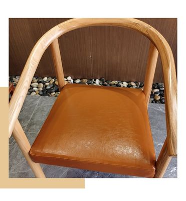 Nord Europa Legno massello PU cuscinetti in cuoio Sedile da pranzo per ristorante Disegno personalizzato e servizio OEM accettato