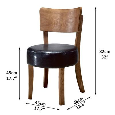 Sedile in legno massello per stile nordico Paddle Leisure Cafe Sedile da pranzo Sedile per casa Tappezzeria