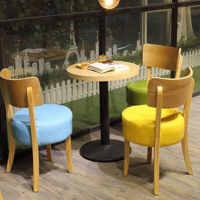 Sedile in legno massello per stile nordico Paddle Leisure Cafe Sedile da pranzo Sedile per casa Tappezzeria