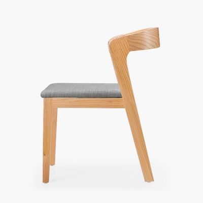Moderno design nordico Sedile da sala da pranzo in pelle PU in legno massello con finitura in nitrolacque e confezionamento della posta