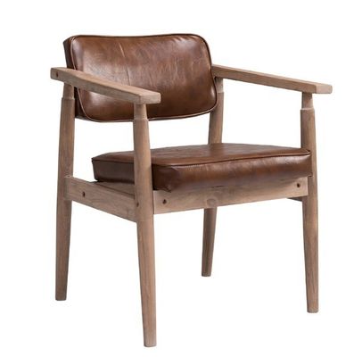 Mobili da pranzo moderni europei Sedie in pelle PU in legno massello in legno naturale per campioni di sala da pranzo