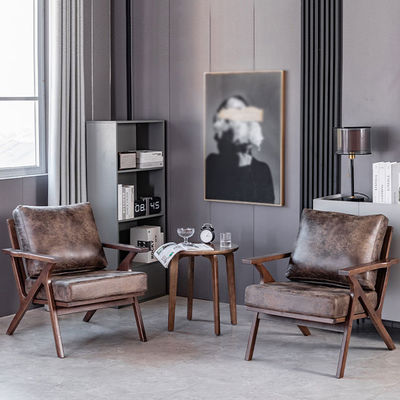 Soggiorno Accent Arm Chair Chair Moderna sedia in legno nordico con velluto di lana di agnello Arredamento di design alberghiero in bianco/nero/giallo