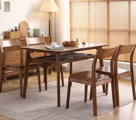 Sedile da pranzo in legno massello marrone per sedute da ristorante in marrone