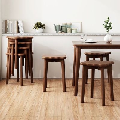 Poltrona in legno con copertura in rotano Concepimento a risparmio di spazio Cornice in legno massello 33*33*45cm Poltrona da pranzo