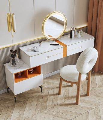 Soggiorno e Hotel Sedile morbido Sedile da pranzo in lana di agnello in legno W47*D48*H79CM con design moderno